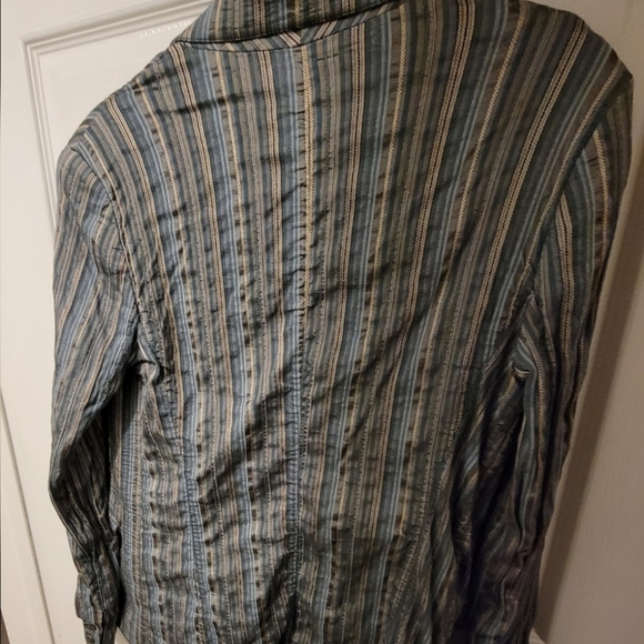 Lafayette 148 Vintage Turquoise-Gold Blazer, size 12 - Picture 2 of 6